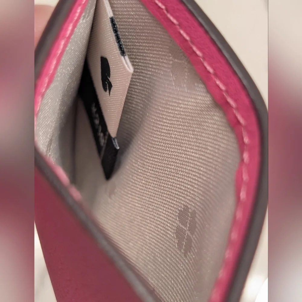 Kate Spade Leather Pouch with Mirror Heart - EUC - Pink - Picture 8 of 11